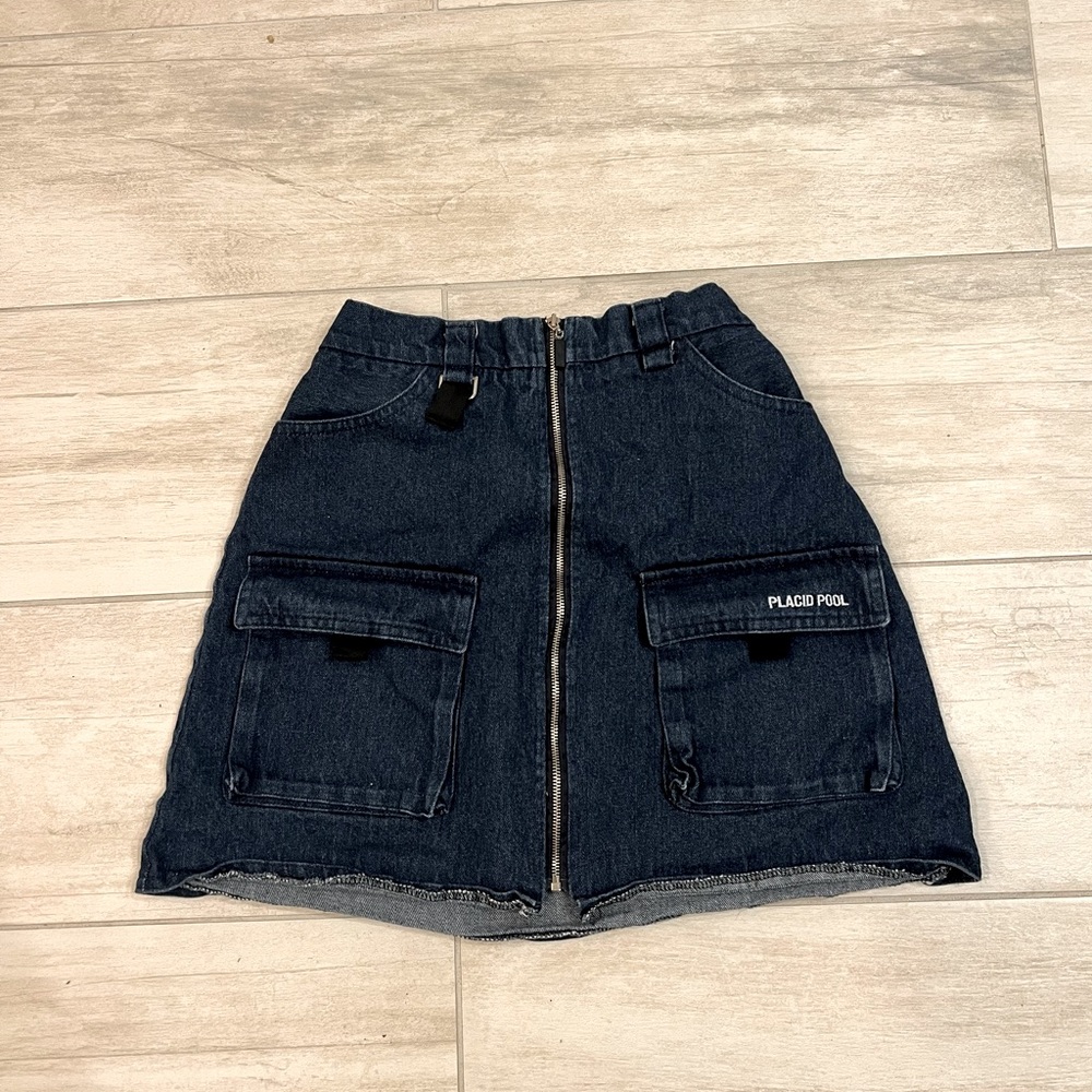 Paper bag Denim Skirt